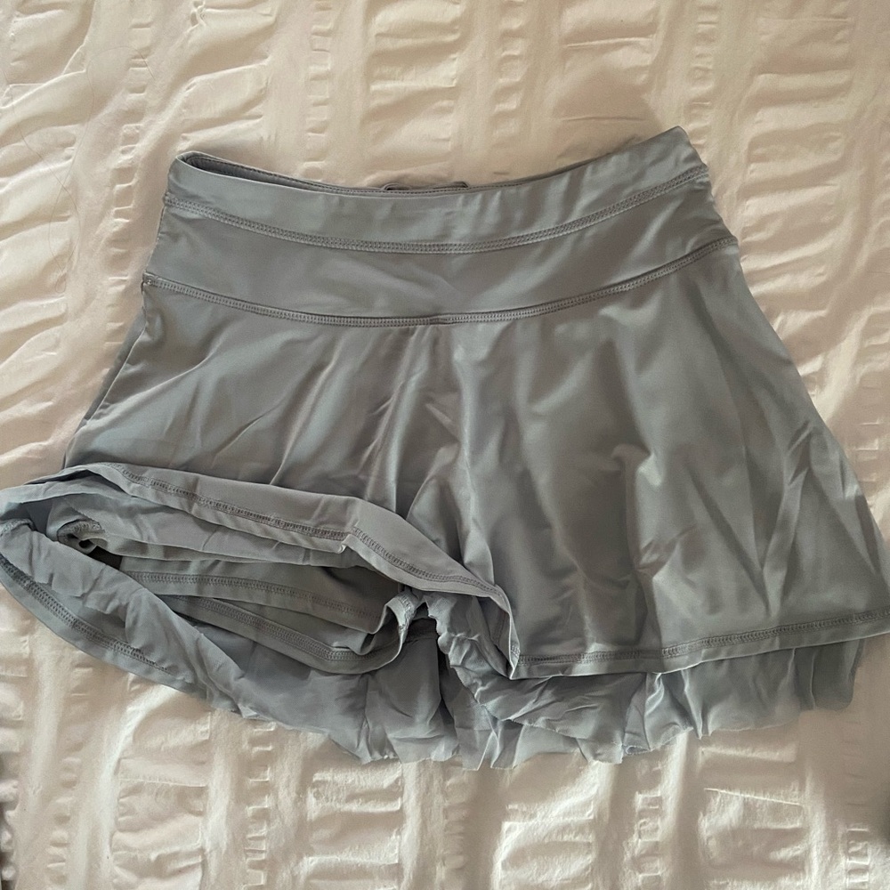 Gray skort with fancy hem